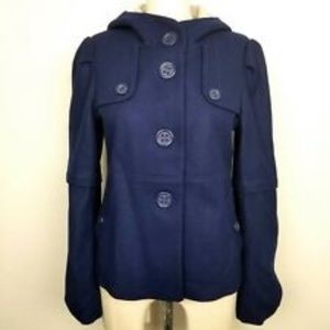 Anthropologie Blue Peacoat
